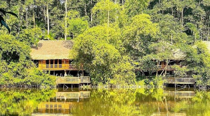 Những ngôi nhà sàn bình yên giữa rừng Ảnh: nguồn Du lịch Thái Nguyên
