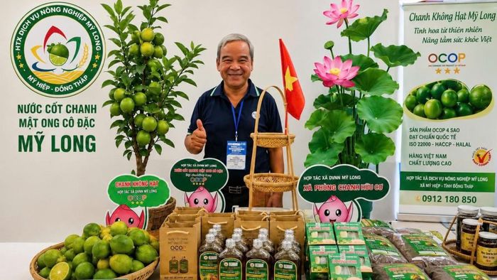  Các sản phẩm chế biến từ chanh được HTX Dịch vụ nông nghiệp Mỹ Long phát triển theo hướng đa dạng hóa giá trị nông sản. 