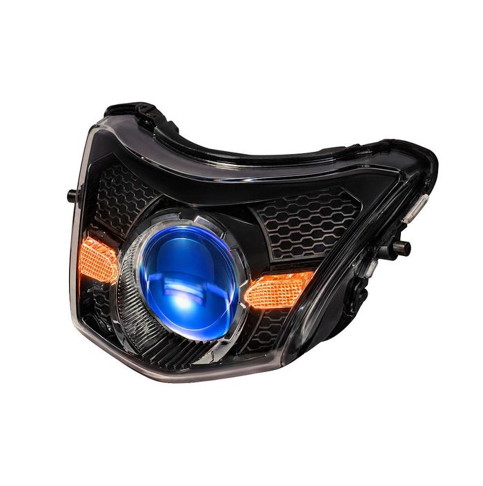Đèn BI-LED Projector thế hệ mới định vị màu vàng dành cho Honda Wave 110 và Honda Lead 125.