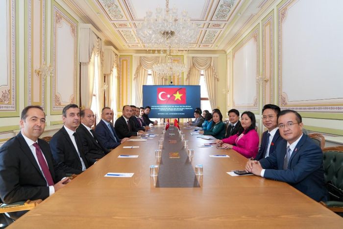 Đoàn đại biểu thành phố Hà Nội tại cuộc làm việc song phương với Chính quyền thành phố Istanbul, Thổ Nhĩ Kỳ. Ảnh: HĐND