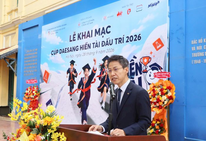 Tổng Giám đốc Công ty TNHH Daesang Việt Nam Jeon Chang Keun chia sẻ tại chương trình. Ảnh: PV