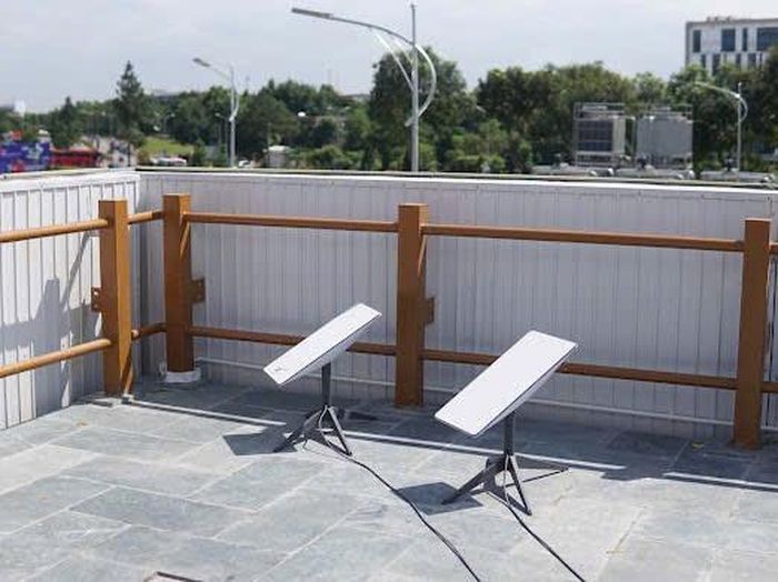 Starlink đã thử nghiệm thiết bị tại Hoà Lạc, Hà Nội năm 2023. Ảnh: Lưu Quý