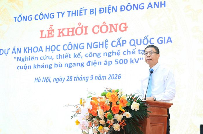 Thứ trưởng Bộ Khoa học và Công nghệ Lê Xuân Định phát biểu tại buổi lễ. Ảnh Quang Thái