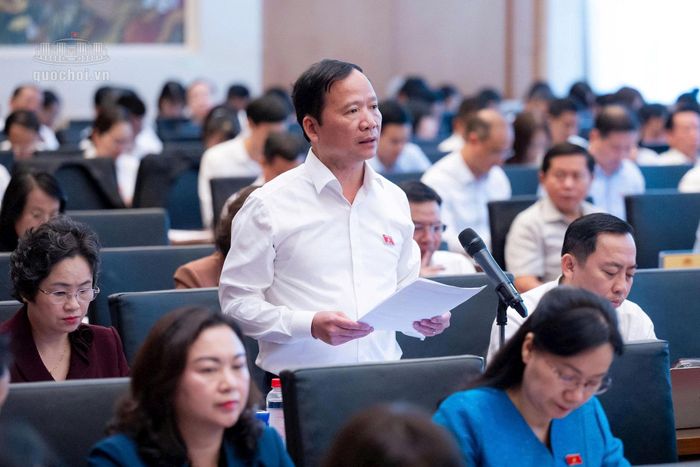 Đại biểu Nguyễn Đặng Ân (Đoàn Lạng Sơn) phát biểu thảo luận. Ảnh: quochoi.vn