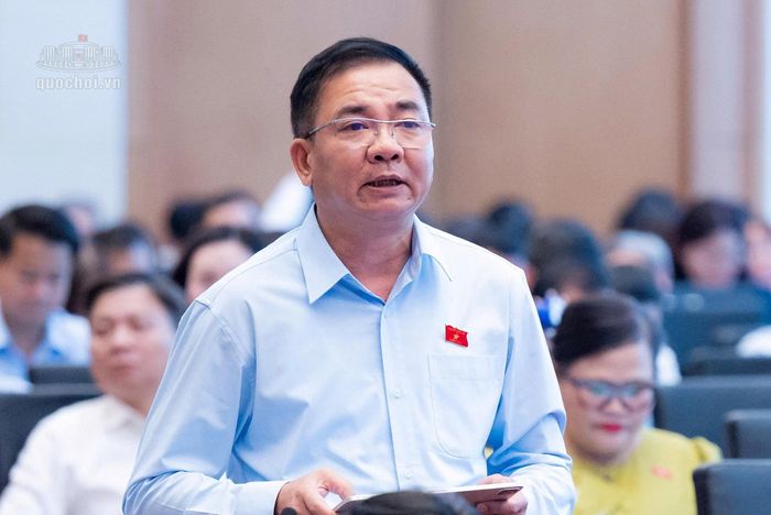 Đại biểu Quốc hội Nguyễn Minh Đức (thành phố Hồ Chí Minh) thảo luận tại hội nghị. Ảnh: media.quochoi.vn