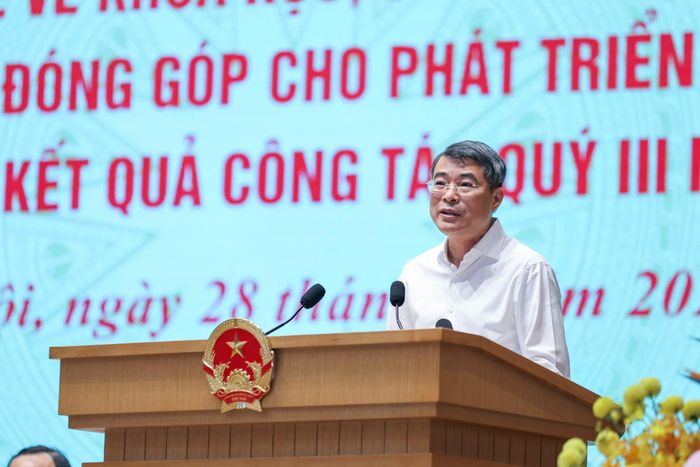 Thủ tướng Chính phủ Lê Minh Hưng phát biểu chỉ đạo tại phiên họp. Ảnh: Đoàn Bắc