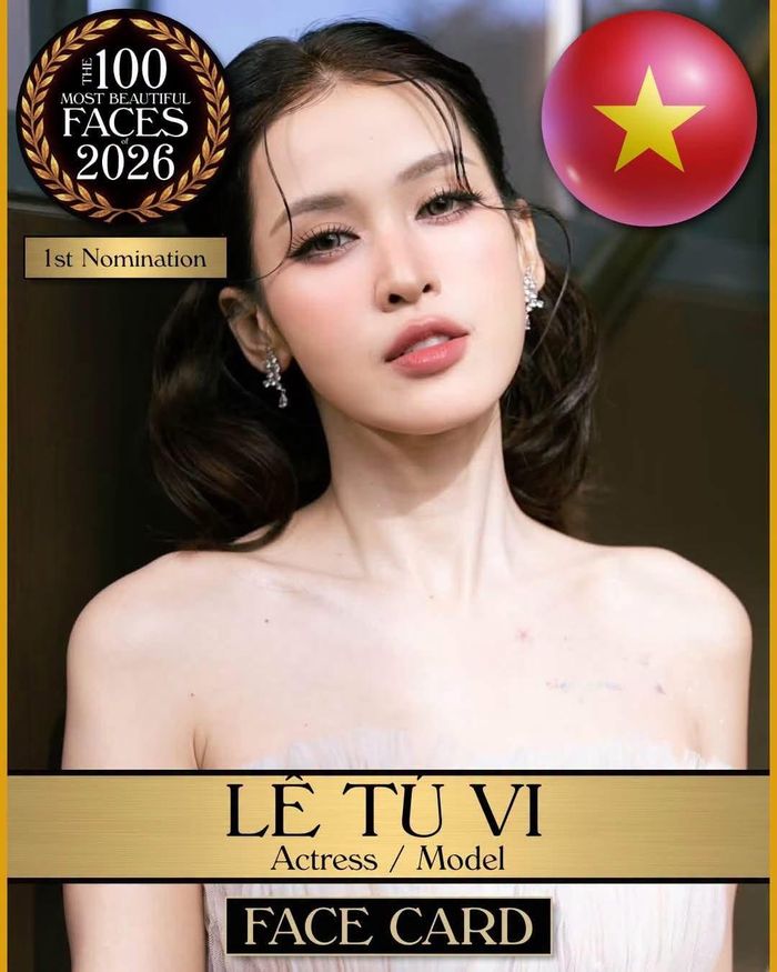 Lê Tú Vi cảm thấy bất ngờ khi cô lọt vào danh sách đề cử 100 gương mặt đẹp nhất thế giới năm 2026 của TC Candler vừa mới công bố.