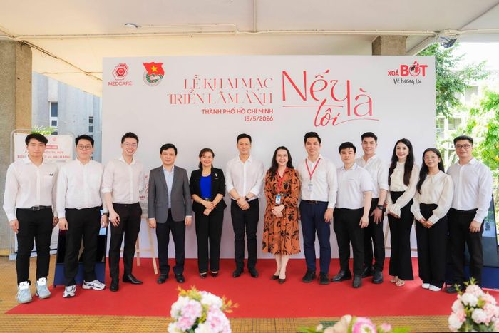 Lễ khai mạc Triển lãm ảnh trong dự án"Xóa bớt – Vẽ tương lai" . Ảnh nhân vật cung cấp.