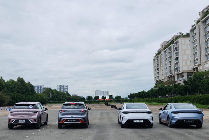  BYD ra mắt thị trường Việt Nam bằng 3 mẫu xe thuần điện. Ảnh: Phúc Hậu. 