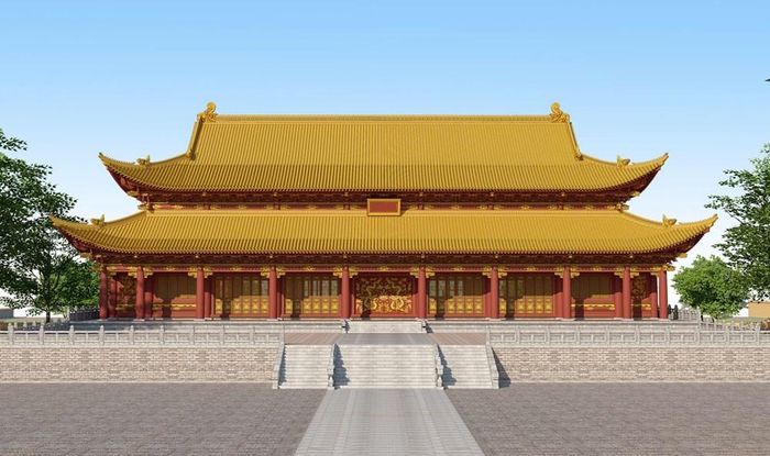 Diện mạo Điện Kính Thiên khi được phục dựng