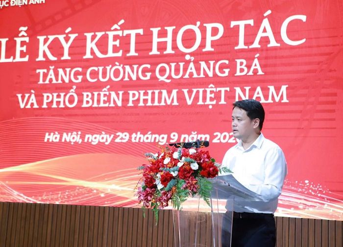 Cục trưởng Cục Điện ảnh Đặng Trần Cường phát biểu tại buổi lễ