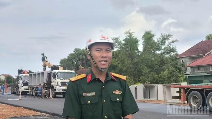 Thiếu tá Nguyễn Đắc Thắng, Chỉ huy trưởng Công ty 185 (Binh đoàn 12). (ẢNH: KHÁNH GIANG)