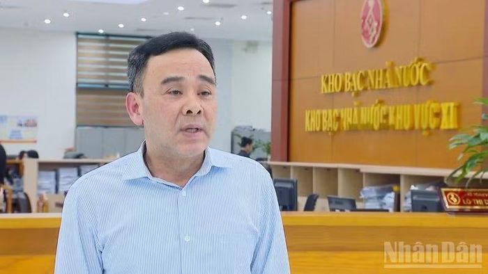 Đồng chí Lê Minh Đức, Trưởng phòng Nghiệp vụ 1, Kho bạc Nhà nước khu vực XI. (ẢNH: ĐỨC MINH)