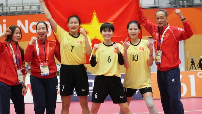 3 cô gái "Vàng" của thể thao Việt Nam. (Ảnh: Bùi Lượng)
