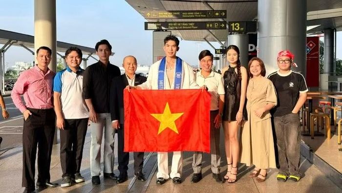 Trương Trọng Hiếu lên đường sang Thái Lan tham gia Mister Global 2026. (Ảnh: Nhân vật cung cấp)