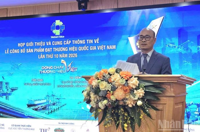 Thứ trưởng Bộ Công thương Lương Hoàng Thái tại buổi họp báo.