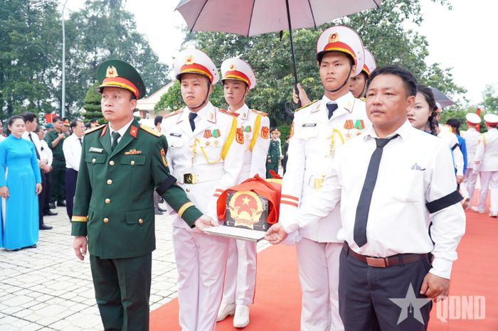 Lễ truy điệu, an táng hài cốt liệt sĩ tại xã Thường Tân (TP Hồ Chí Minh), khép lại quá trình tìm kiếm, quy tập tại khu vực này.