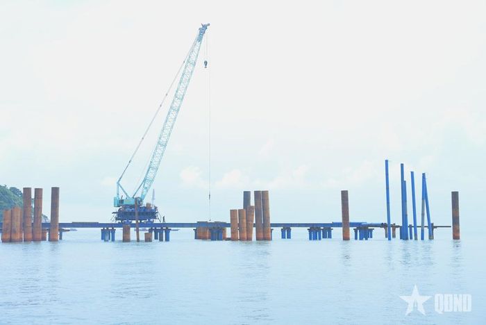 Thi công gần khu vực đảo Hòn Khoai.