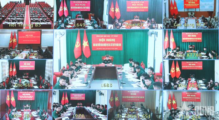 Các điểm cầu kết nối với Sở chỉ huy Tổng cục.