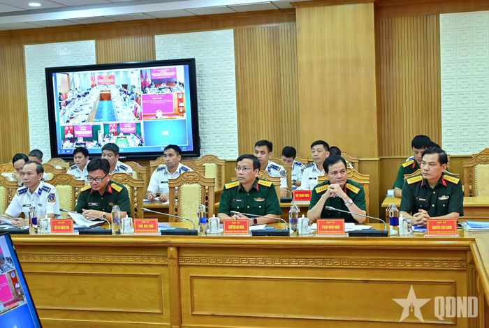 Đại diện một số cơ quan chức năng của Bộ Quốc phòng tham dự hội nghị.