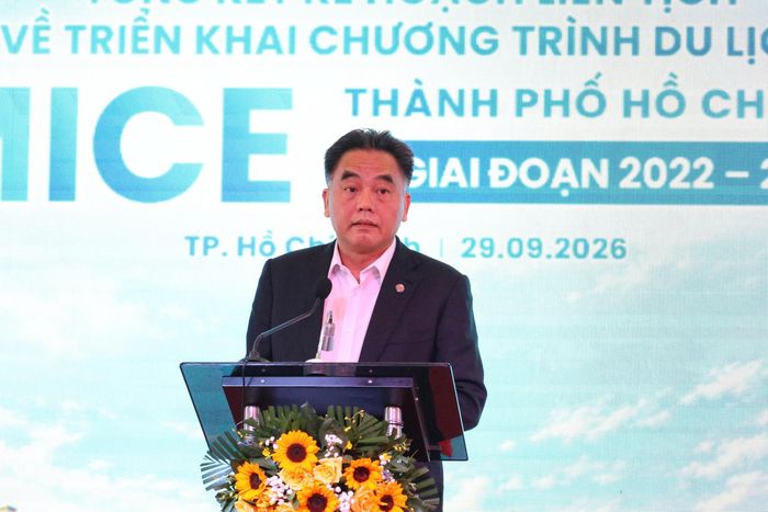 Phó Chủ tịch Thường trực UBND TPHCM Nguyễn Lộc Hà phát biểu chỉ đạo tại hội nghị. Ảnh: LÊ XUÂN
