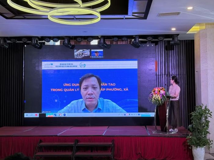 GS.TS Lê Anh Vinh, Viện trưởng Viện Chiến lược và Chính sách Giáo dục chia sẻ về vai trò của việc ứng dụng AI trong quản lý giáo dục.