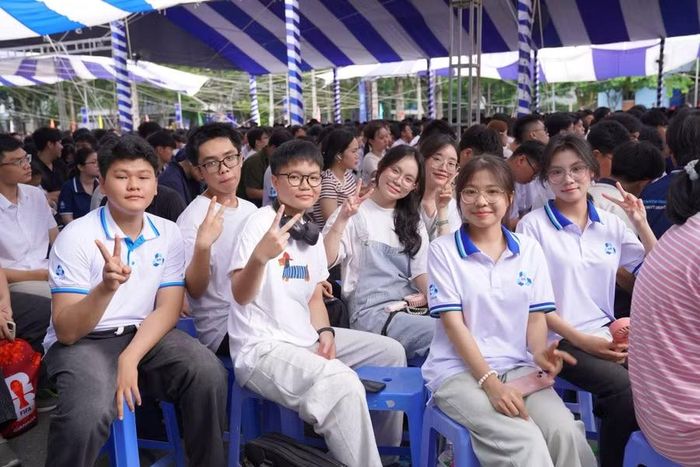 Tân sinh viên Trường Đại học Bách khoa tại lễ khai giảng.