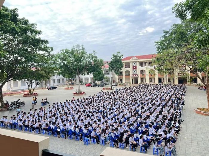 Toàn cảnh Trường THPT Mai Sơn, tỉnh Sơn La.