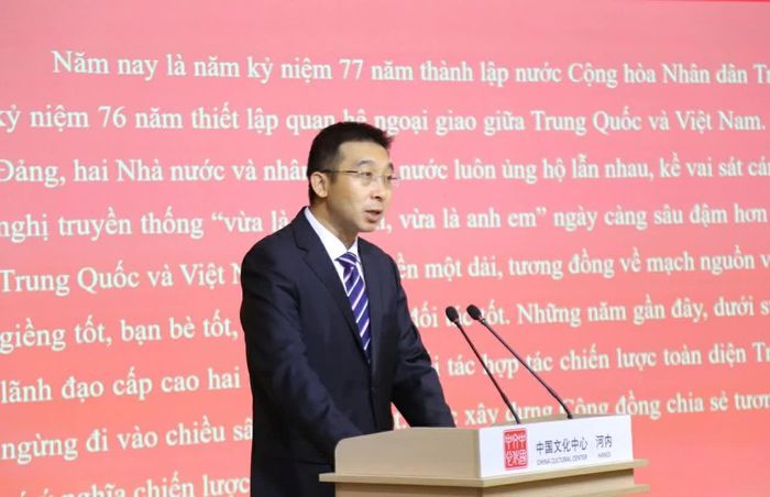 Tham tán Công sứ Đại sứ quán Trung Quốc tại Việt Nam Lưu Vân Uy khẳng định, đối thoại hôm nay chính là hành động cụ thể nhằm triển khai nhận thức chung quan trọng của lãnh đạo cao nhất hai Đảng, hai nước. (Ảnh: Trung Anh)