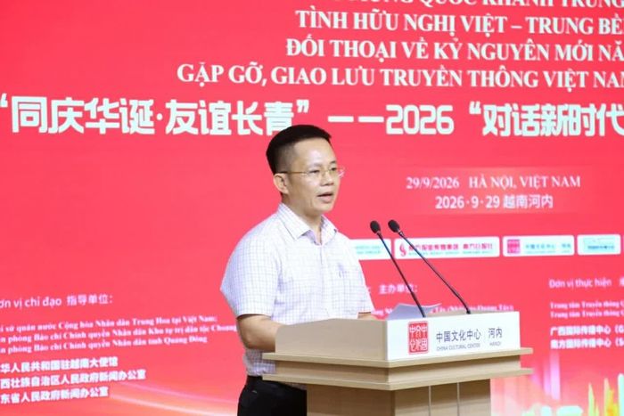 Ông Đỗ Ngọc Hà, Phó Tổng Biên tập Báo và Phát thanh, Truyền hình Quảng Ninh phát biểu tại sự kiện. (Ảnh: Trung Anh)