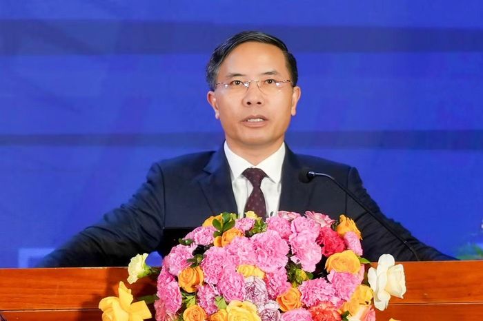 Thống đốc Ngân hàng Nhà nước Việt Nam Phạm Đức Ấn phát biểu tại lễ khai giảng. Ảnh:HVNN