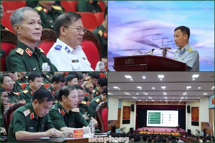 Tham dự hội thảo có lãnh đạo, chỉ huy các cơ quan, đơn vị trong Quân đội.