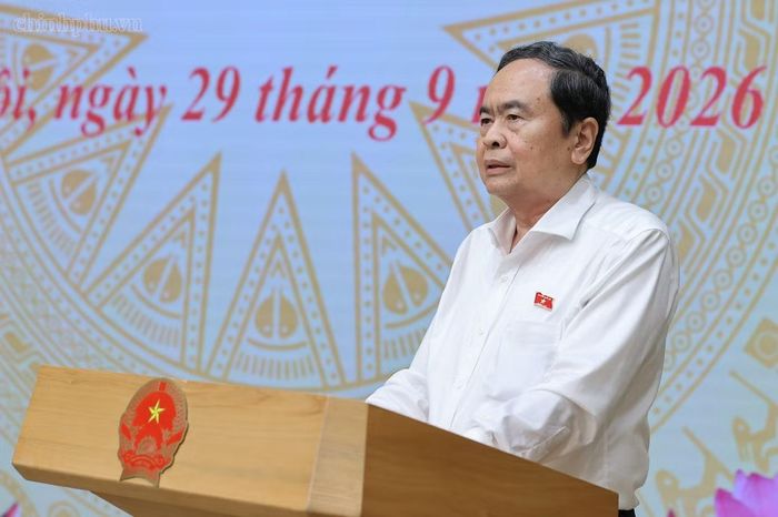 Chủ tịch Quốc hội Trần Thanh Mẫn phát biểu. (Ảnh: VGP)