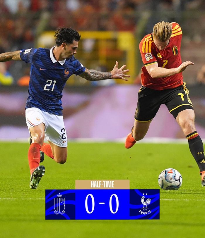 45 phút đầu khép lại với tỷ số hòa 0-0