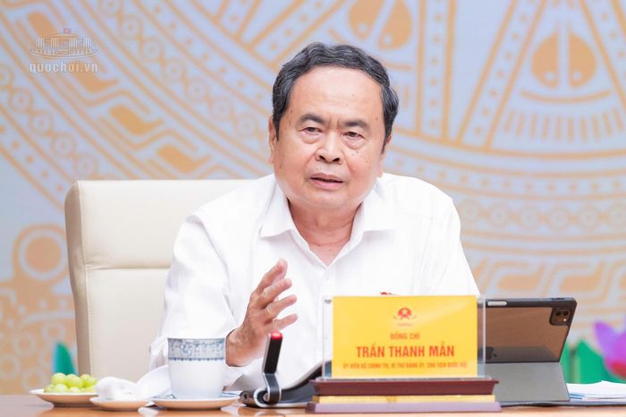 Chủ tịch Quốc hội Trần Thanh Mẫn phát biểu. Ảnh: Media QH