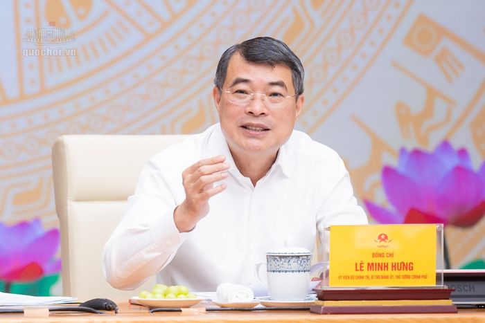 Thủ tướng Lê Minh Hưng phát biểu. Ảnh: Media QH