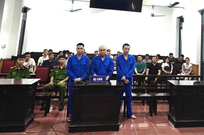 Các bị cáo tại phiên tòa.