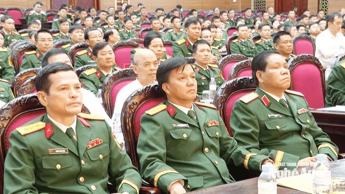 Các đại biểu dự Lễ công bố Quyết định thành lập Phân hiệu 2 Trường Thiếu sinh quân miền Trung. Ảnh: Sỹ Đức
