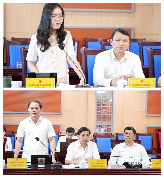 Các thành viên đoàn giám sát nêu các bất cập từ thực tế giám sát ở cơ sở. Ảnh: T.P