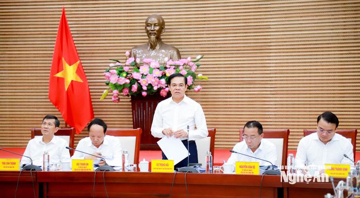 Đồng chí Võ Trọng Hải - Phó Bí thư Tỉnh ủy, Chủ tịch UBND tỉnh phát biểu kết luận. Ảnh: Thành Duy