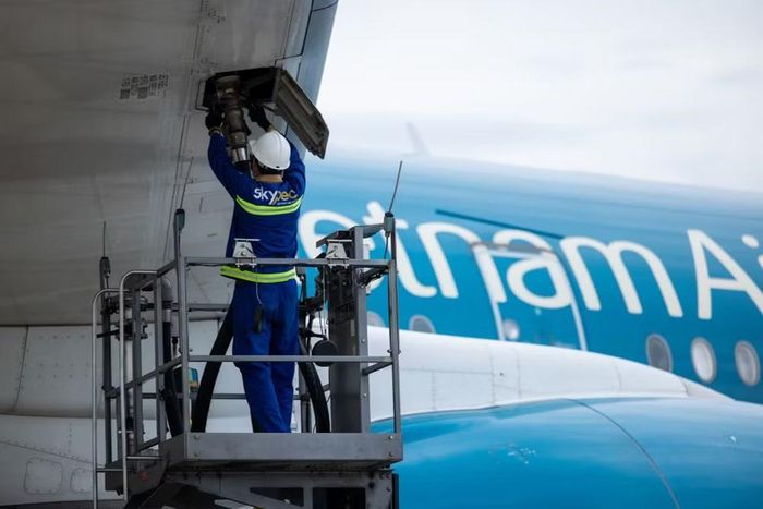 Vietnam Airlines đã sử dụng 2.200 tấn SAF trong năm 2025. (Ảnh: PV/Vietnam+)