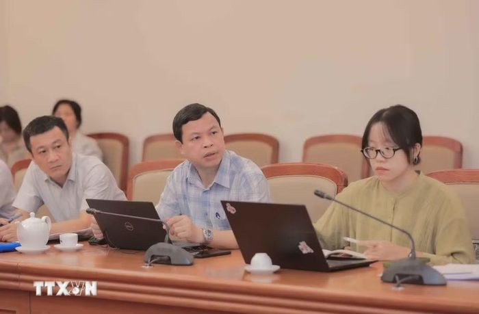 Lãnh đạo, cán bộ phụ trách tài chính và kế toán của các đơn vị thuộc Thông tấn xã tham dự buổi tập huấn. (Ảnh: Phan Phương/TTXVN)