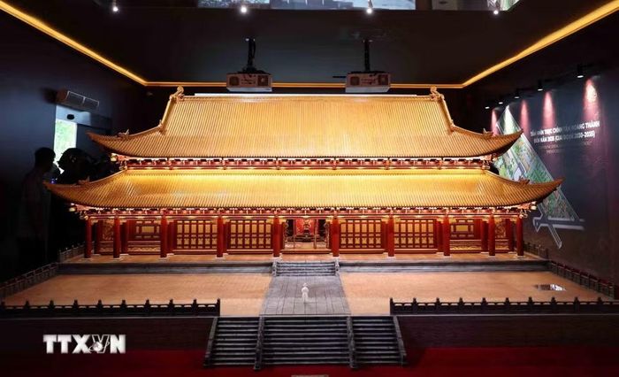 Không gian Chính điện Kính Thiên được định hướng trở thành một không gian văn hóa-lịch sử, góp phần tăng khả năng tiếp cận và trải nghiệm di sản của công chúng. (Ảnh: Thống Nhất/TTXVN)