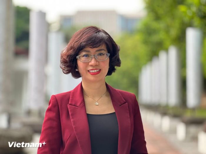 Cục trưởng Cục Ngoại vụ và Ngoại giao văn hóa (Bộ Ngoại giao), kiêm Tổng Thư ký Ủy ban Quốc gia UNESCO Việt Nam, bà Lê Thị Hồng Vân. (Ảnh: Mai Mai/Vietnam+)