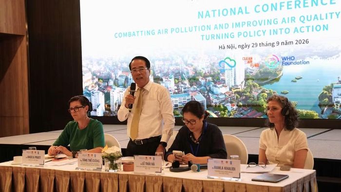 Lãnh đạo Cục Môi trường, Bộ Nông nghiệp và Môi trường phát biểu. (Ảnh: UNDP cung cấp)