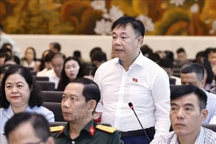Đại biểu Quốc hội TP Đồng Nai Nguyễn Công Long phát biểu.