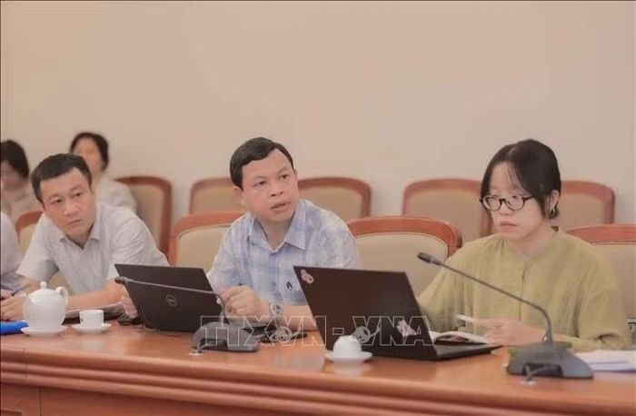 Lãnh đạo, cán bộ phụ trách tài chính và kế toán của các đơn vị thuộc Thông tấn xã tham dự buổi tập huấn.