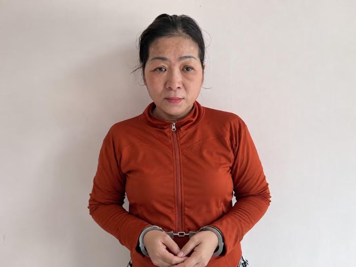 Đối tượng Xa Thị Mỹ Tiên tại cơ quan Công an. Ảnh: CA