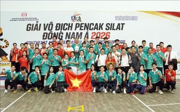 Các vận động viên Việt Nam đoạt giải thưởng cao tại Giải vô địch Pencak Silat Đông Nam Á 2026.