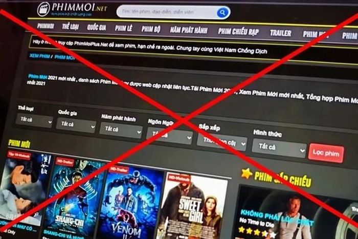 Web phim lậu xuất hiện tràn lan trên môi trường internet tại Việt Nam.